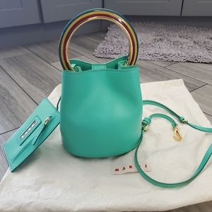 Authentic Marni Pannier Bucket Bag Green